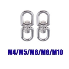 2Pcs Stainless Swivel Ring Sturdy Durable Double Ended