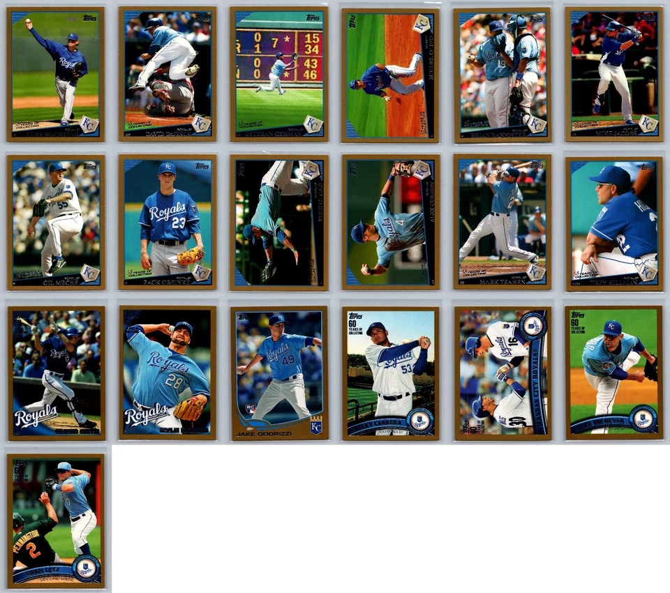 Lote de tarjetas de béisbol (19) de Kansas City Royals Topps serie dorada numerada #/2009 casi nueva Foto 2 de 4