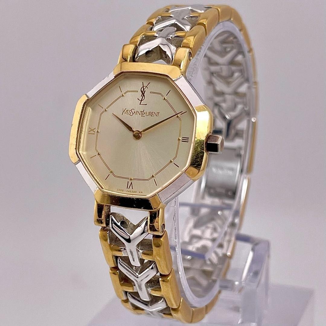 Orologio Yves Saint Laurent Ottagono Oro Romano YSL Donna Quarzo AB Condizione