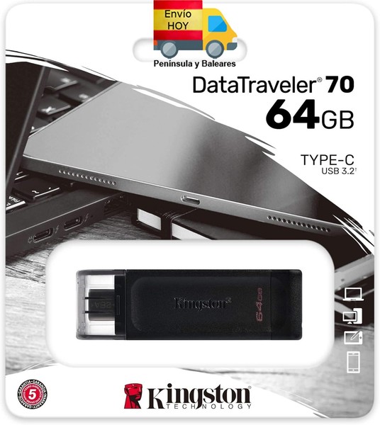 PENDRIVE 64GB 64 GB KINGSTON SOLO USB-C 3.2 MEMORIA USB ENVIO HOY