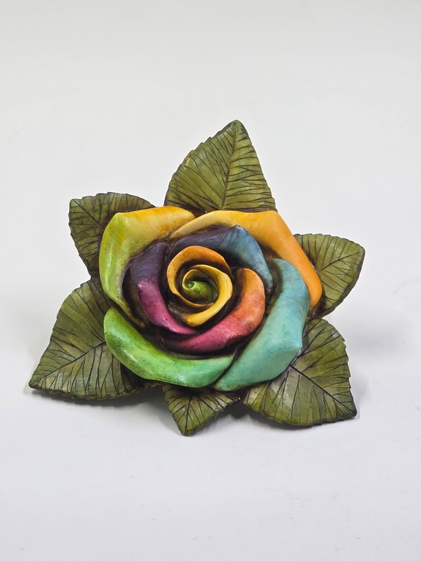 Neil Eyre Eyredesigns Valentine Love LGBTQ Pride Full Open Vibrant Rainbow Rose