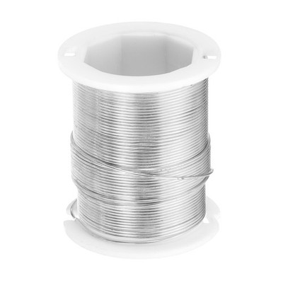 24 Gauge Copper Wires for Jewelry Making, 1 Roll 12m Silver Tone