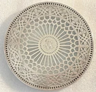 Vintage 6” Tiffany & Company # 17917 Sterling Silver & Glass Trivet - Gorgeous!