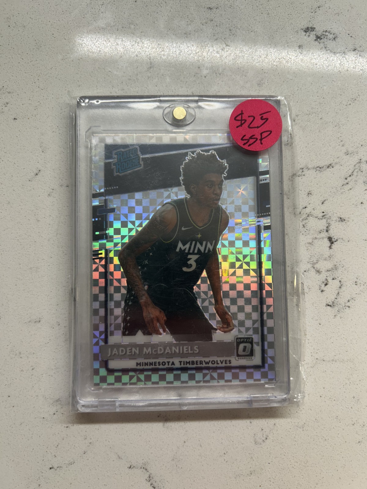 2020-21 Panini Donruss Optic Checkerboard Prizm #178 Jaden McDaniels RC