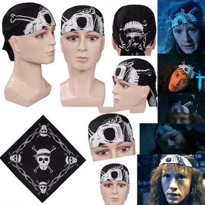 2025 Stranger 5 Eddie Munson Cosplay Scarf Headband Headscarf Handkerchief Hats