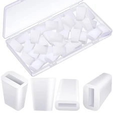 Saintrygo 36 Pieces Rubber Feet for Sink Grid Replacement Sink Rack White Rub...
