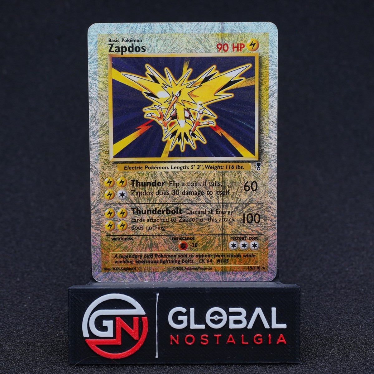 Zapdos #19 Pokemon Legendary Collection Reverse Holo 2002 MP Small