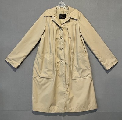 Sharpee Designers Collection women long sleeve A line button up trench coat 10