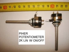 CARBON PIHER POTENTIOMETER. 2K LIN C/I W ON/OFF. P1