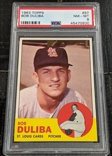 1963 Topps Bob Duliba PSA 8 NM-MT DEAD CENTERED #97 Original Vintage Cardinals