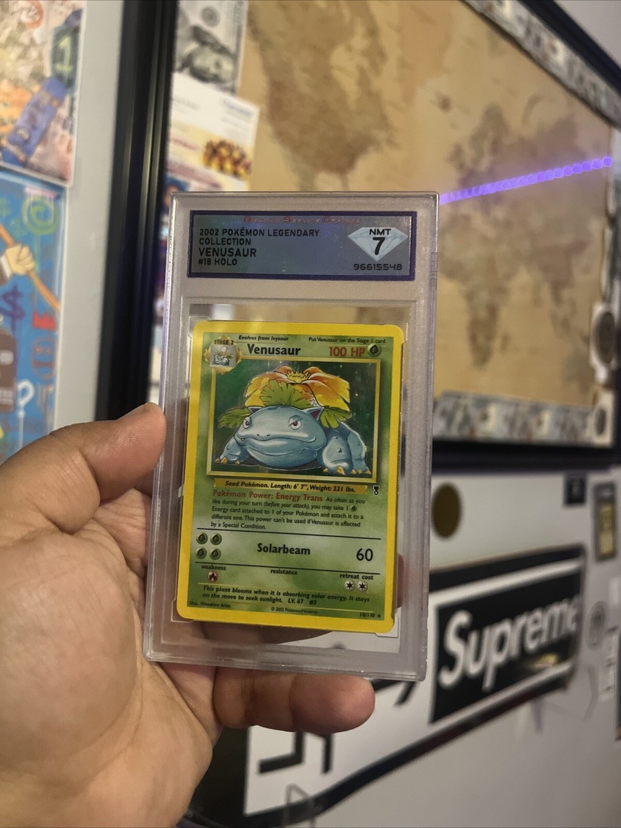 2002 venusaur pokemon card 2002 Pokémon Legendary Collection Venusaur Holo #18 PSA 7 NM