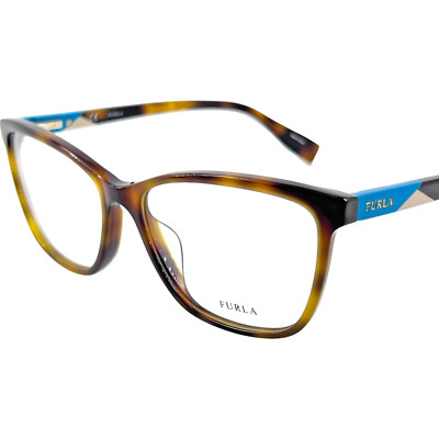FURLA VFU130 Womens Eyeglass Frame 752 Tortoise FURLA VFU130 Womens Plastic Eyeglass Frame 752 Tortoise 53  main image 2