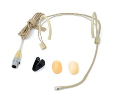 Double earhook Headset Omnidirectional Microphone fits Shure Wireless Bodypacks