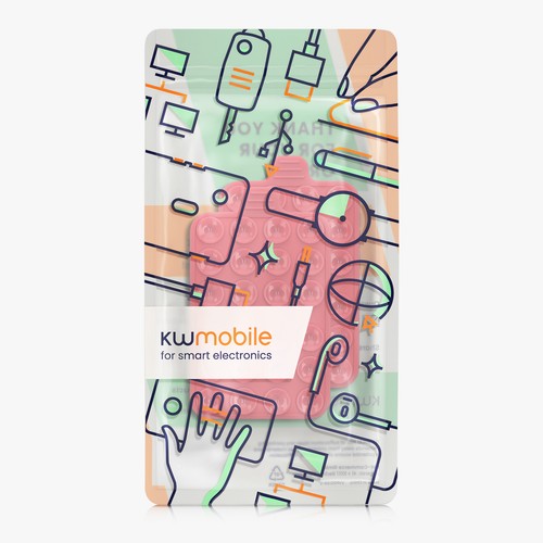 Support Ventouse pour Coque Compatible avec iPhone et Android - Zdjęcie 7 z 8