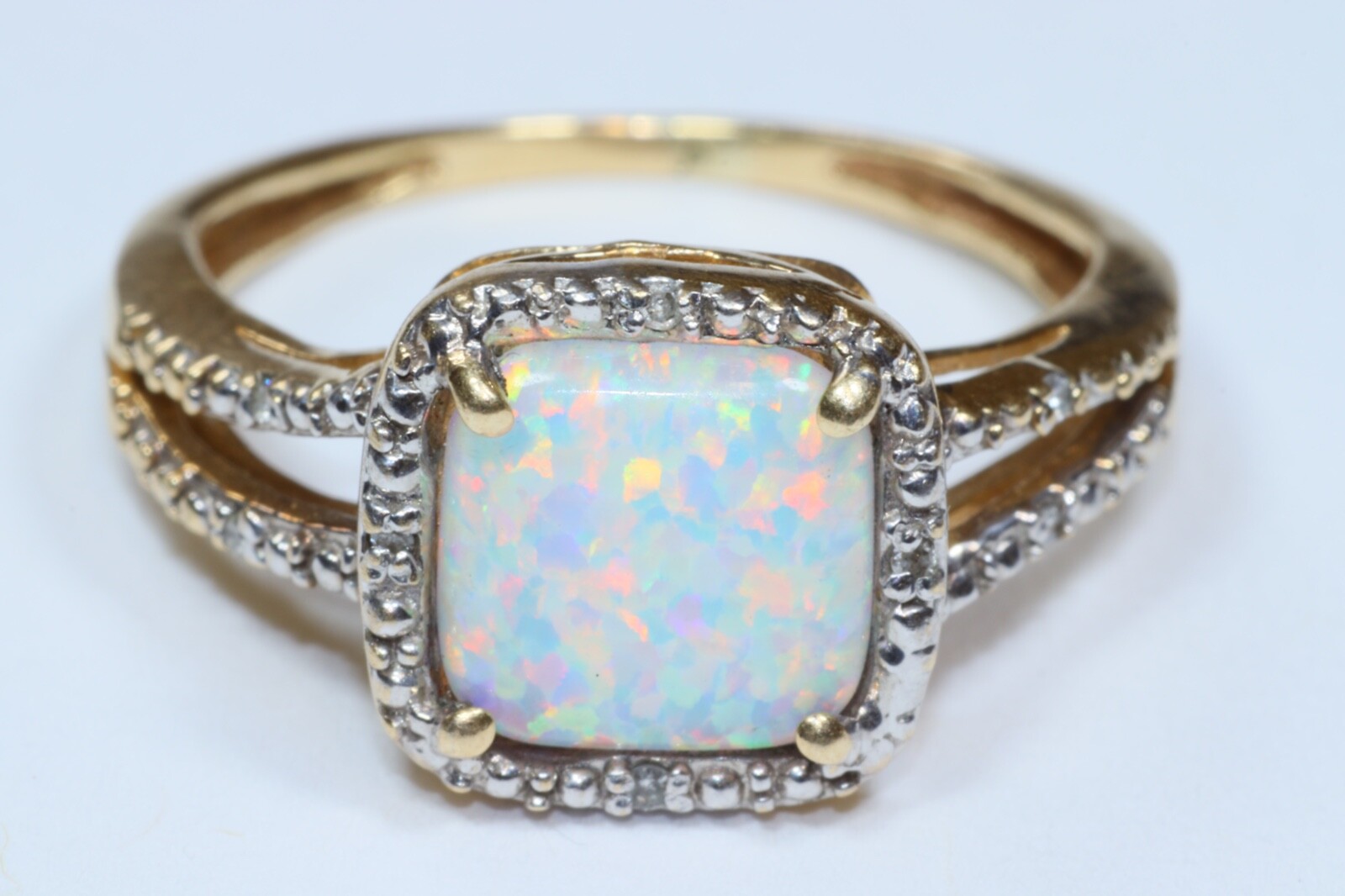 10k Synthetic Opal Ring - image 1