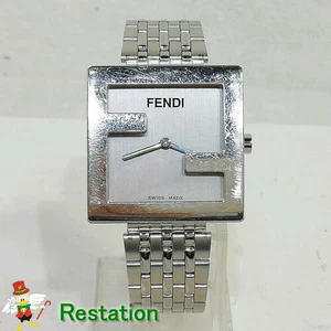 Montre d'occasion FENDI 020 4000L 979 en acier inoxydable pour femme ceinture à quartz non