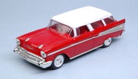 Modellauto Statisch Diecast Chevrolet Nomad 1957 Rot Modellbau Massstab 1:43