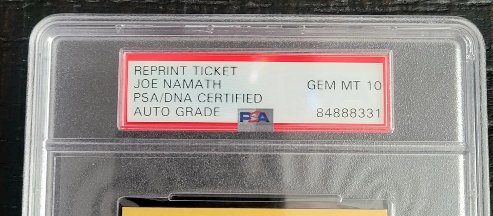 Joe Namath Signed 1969 Superbowl (Replica) Ticket, New York Jets Great, (PSA) 10 - Image 3 of 4