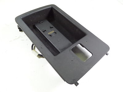 04-09 Audi A8 D3 Center Console Trim & Phone Adapter Tray Black 4E0863075M OEM