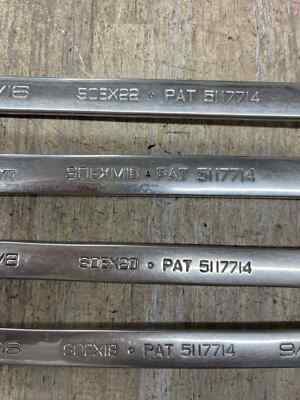 LOT OF 4 SNAP-ON SOEX 5117714 Flank Drive Wrench Set | eBay