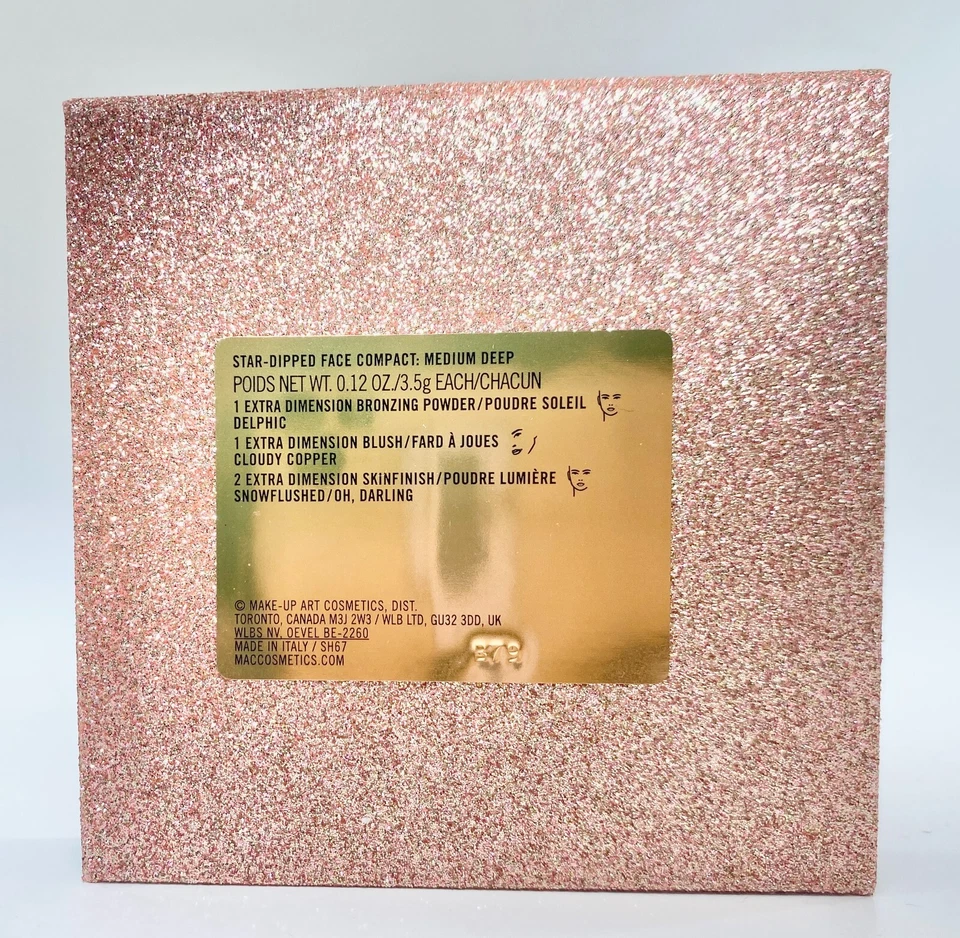 Paleta bronceadora MAC Star Dipped Face compacta rubor medio profundo acabado piel Foto 3 de 4