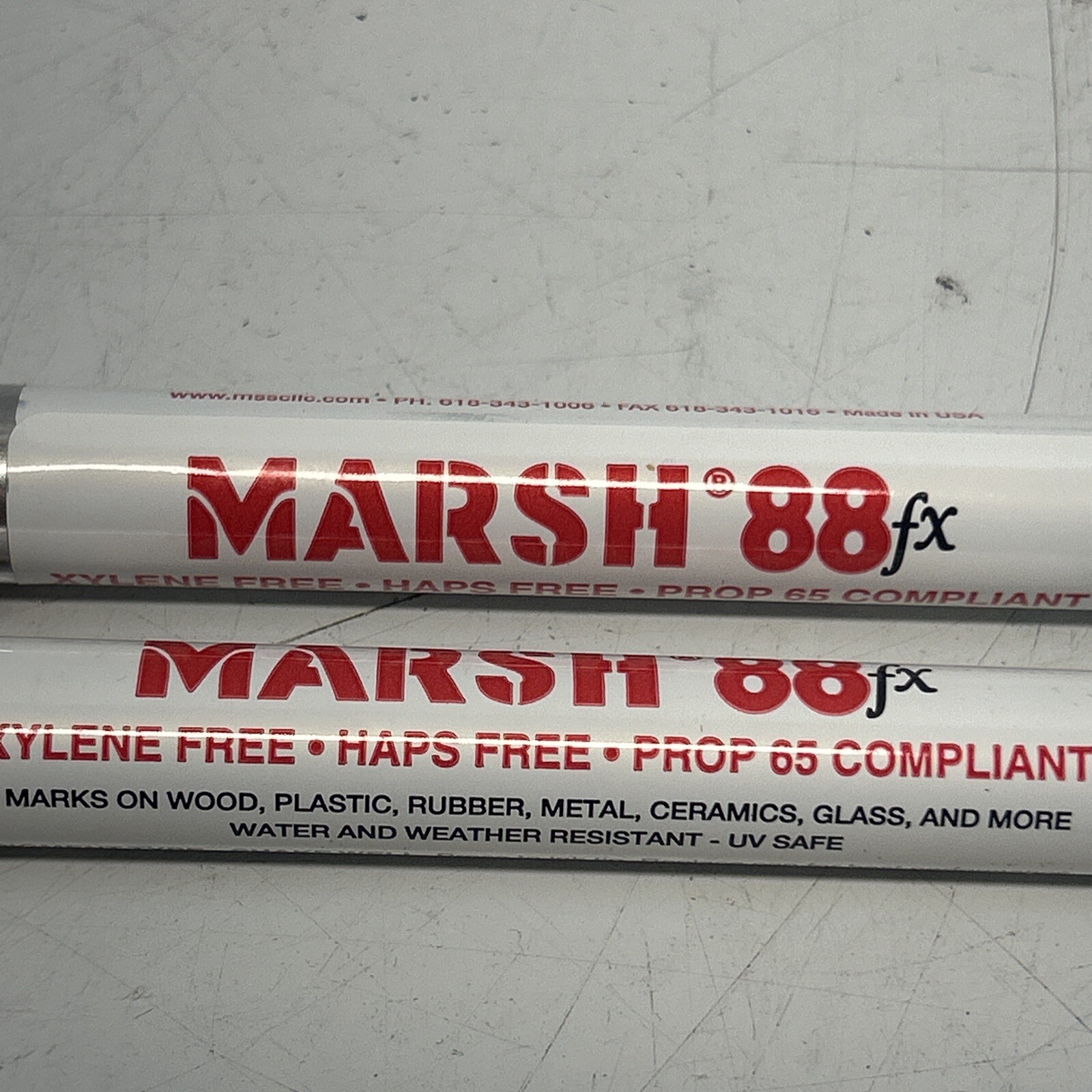 Paint Marsh 88fx Industrial Marker 2pc Originals red  Xylene Free Solvent 2 Pack