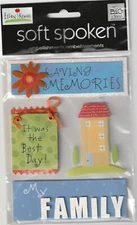 MAMBI Soft Spoken Ellen Kranz 3D Stickers Family MEMORIES 93563 Fast FREE Ship!