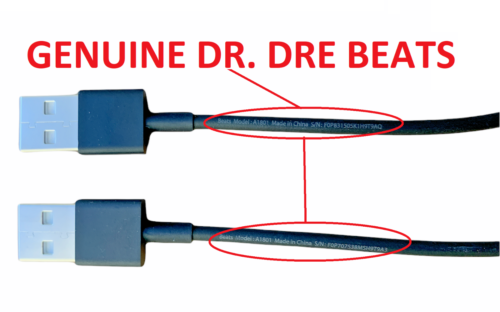 2 PACK - GENUINE Beats by Dr. Dre Lightning to USB 6" Cable (MFI Certified) - Picture 2 of 5