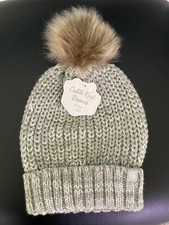 Cable Knit Beanie Solid Cuffless Trendy Stretchy Winter Hat Ski Cap