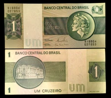 Brazil 1 Cruzerios 1980 Banknote World Paper Money UNC Currency Bill Note  