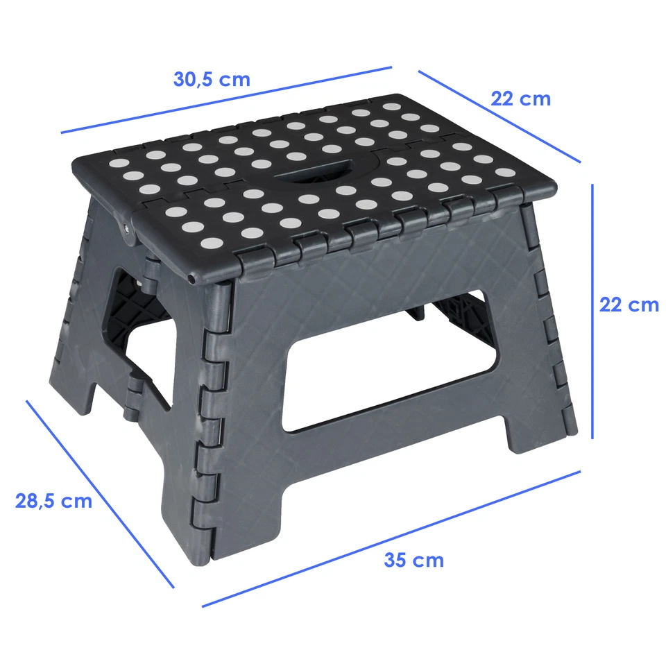 Deco4Me Klapp-Hocker faltbar, bis 150kg belastbar, 1 Stufe, Trittstufe klappbar - Bild 4 von 4