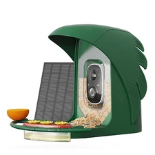 PerchMe™ AI-Recognition Smart Bird Feeder with Camera, Solar Powered (Forest Gre