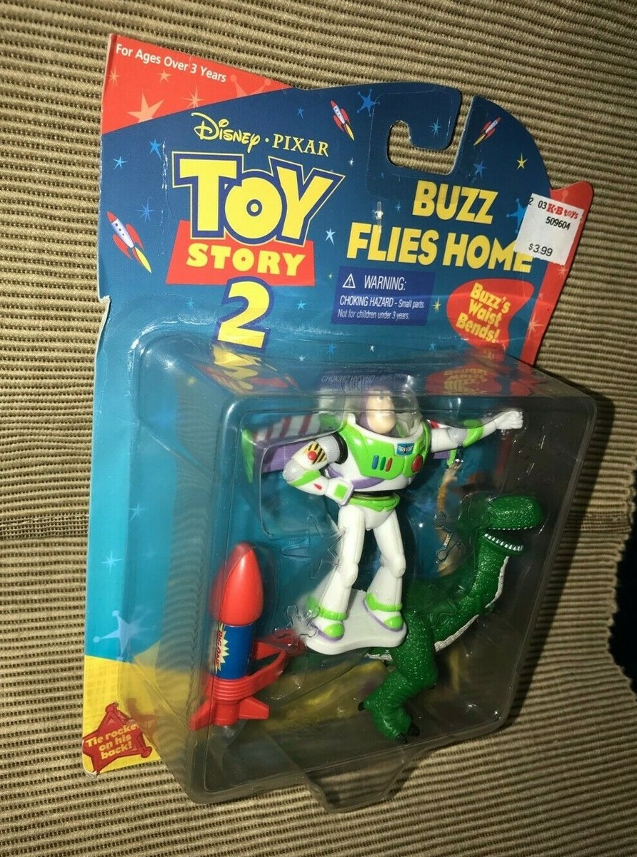 Toy Story 2 Mattel Action Figures 2点 New 2000 Mattel Disney Toy Story 2 Buzz Flies Home Rex Action
