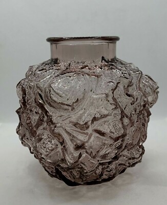 Goofus Glass by Lancaster Vase EAPG Gaudy Rose Purple USA 1910 Vintage Pressed