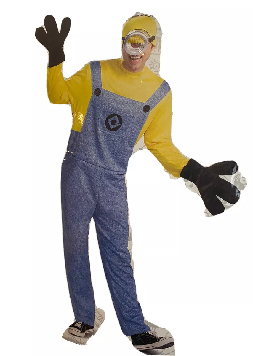 Brand New Despicable Me Minions Movie Minion Deluxe Adult Costume (Stuart)