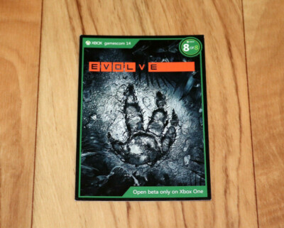 Evolve Xbox One Gamescom 2014 Exclusive Rare Collectible Gamer Card 