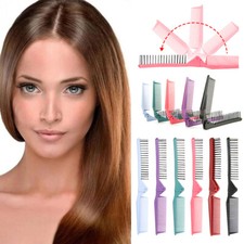 1pc Folding Comb Hair Brush Pocket Travel Anti-static Hairdressing Portable;