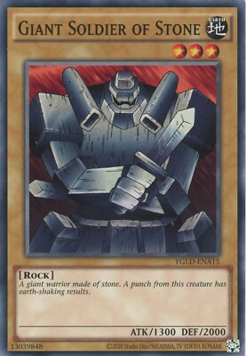 Yugioh Riesensoldat aus Stein YGLD-ENA15 Common Mint Condition x3 