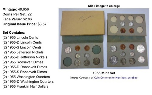 1955 SILVER MINT Set Unc. Sealed 22Coins 50% Orig rest Capital Holder mntg 49656 - Picture 16 of 16