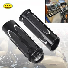 1" Handle Bar Hand Grips Electronic Throttle For Harley Road King Glide Softail