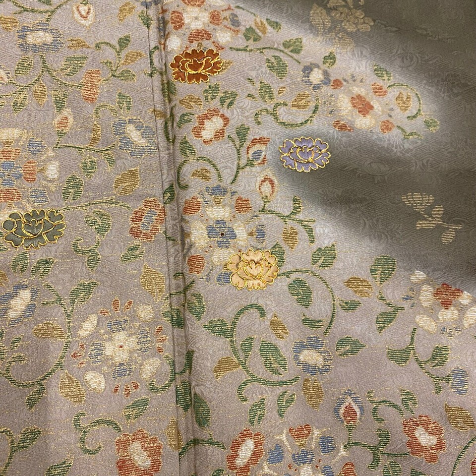 Visiting kimono Homongi Length 166Cm Sleeve 68Cm L Chinese Pattern