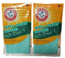 Arm  Hammer Reusable Wipes 6 Pc Per Pack 2-Packs Total Of 12 Wipes New Sealed