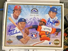 Craig Nettles and Johnny Blanchard Hand Signed 8x10 Print
