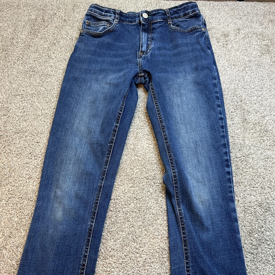 Boden Jeans Girls 13Y Large 156cm Blue Straight Leg Stretch Denim Casual Youth - Image 3 of 4