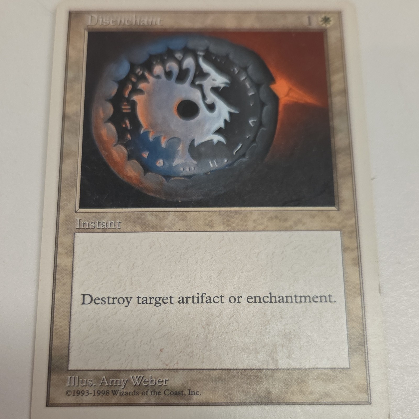 Magic: The Gathering Disenchant Instant White 1993-1998 Amy Weber English