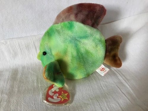 Vintage 1995 TY Beanie Baby Coral the Fish ~ TUSH TAG ERROR Ziggy ~ MWMTs