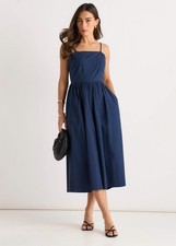 Navy Wide Leg Strappy Jumpsuit