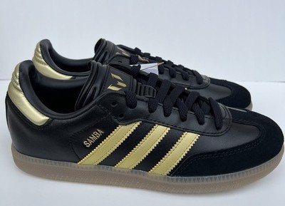 Adidas Samba Messi Women s 6.5-7 (Youth 5Y) Black Gold Limited Edition NEW