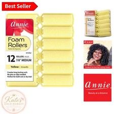 Reusable 12-Count Foam Hair Rollers 7/8" - Easy Heatless Curls For Home Use