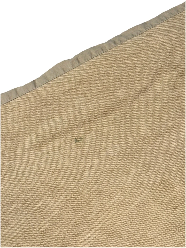 Funda nórdica vintage rara de lino Pottery Barn bronceada reversible pesada gruesa 2008 Foto 3 de 4